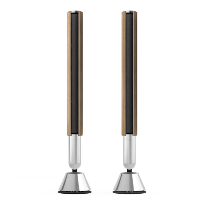 Bang & Olufsen Beolab 28 trådløse stereohøjttalere i træ og aluminium