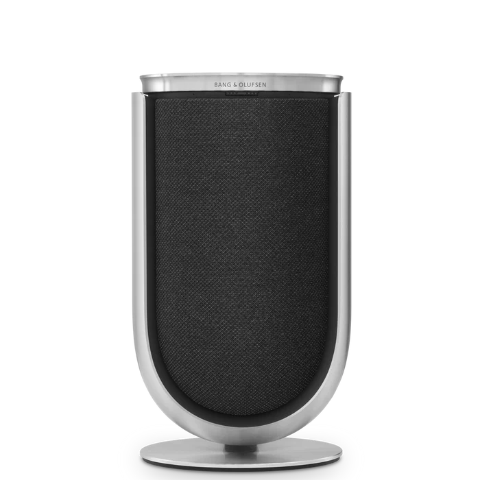 Bang & Olufsen Beolab 8 bordstander højtaler i sølv med sort stofgitter