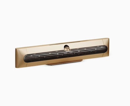 Bang & Olufsen Beosound Premiere i gold tone aluminium med mørk eg højttalerfront
