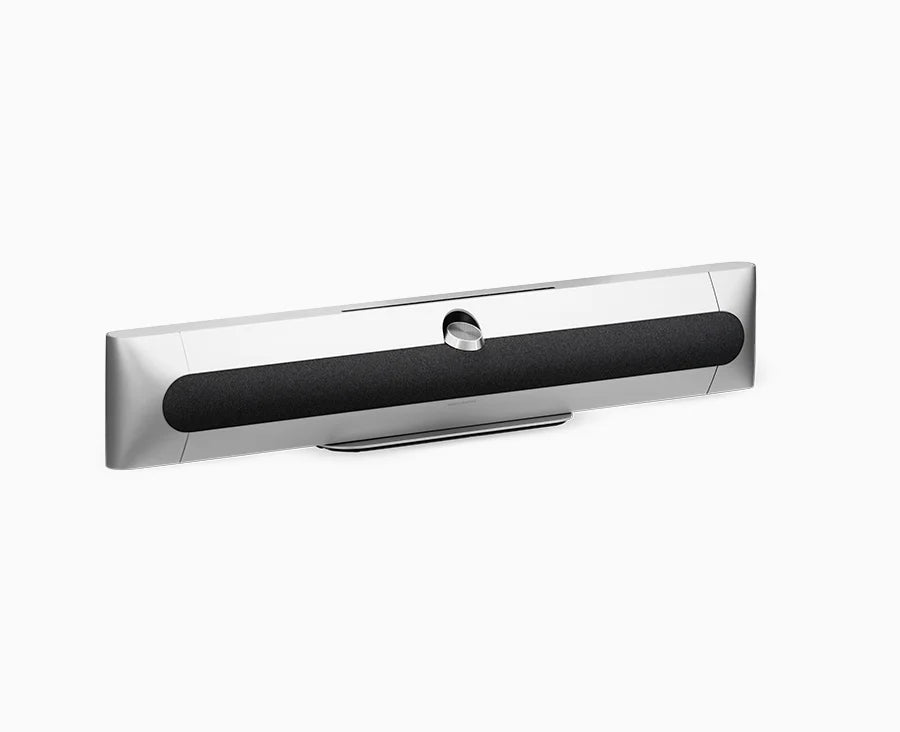 Bang & Olufsen Beosound Premiere i natural aluminium med grey melange stof højttalerfront