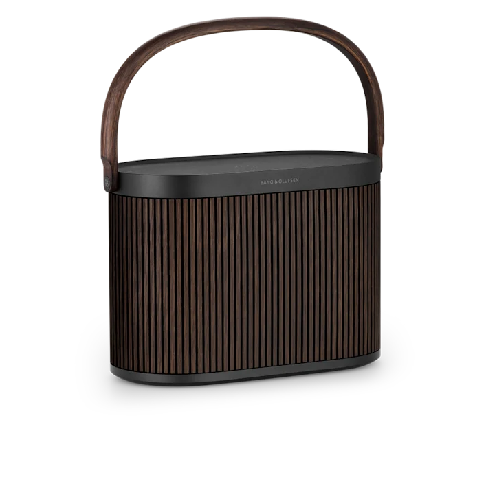 Bang & Olufsen Beosound A5 bærbar højttaler i sort med træhåndtag
