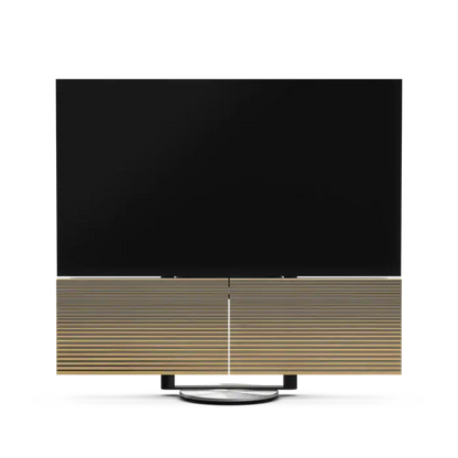 Bang & Olufsen Beovision Harmony fjernsyn med trælameller og sort skærm