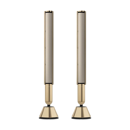 To Bang & Olufsen Beolab 28 trådløse højttalere i champagne guld finish