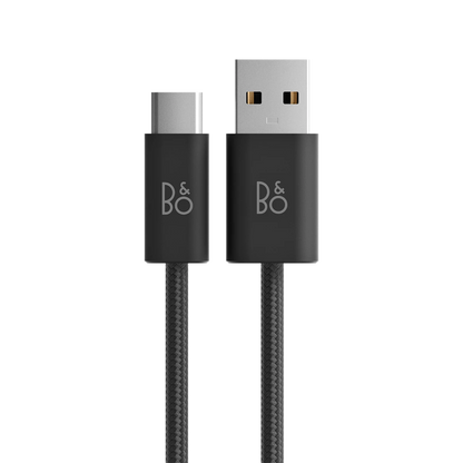 B&O USB-C til USB-A kabel med sort flettet design