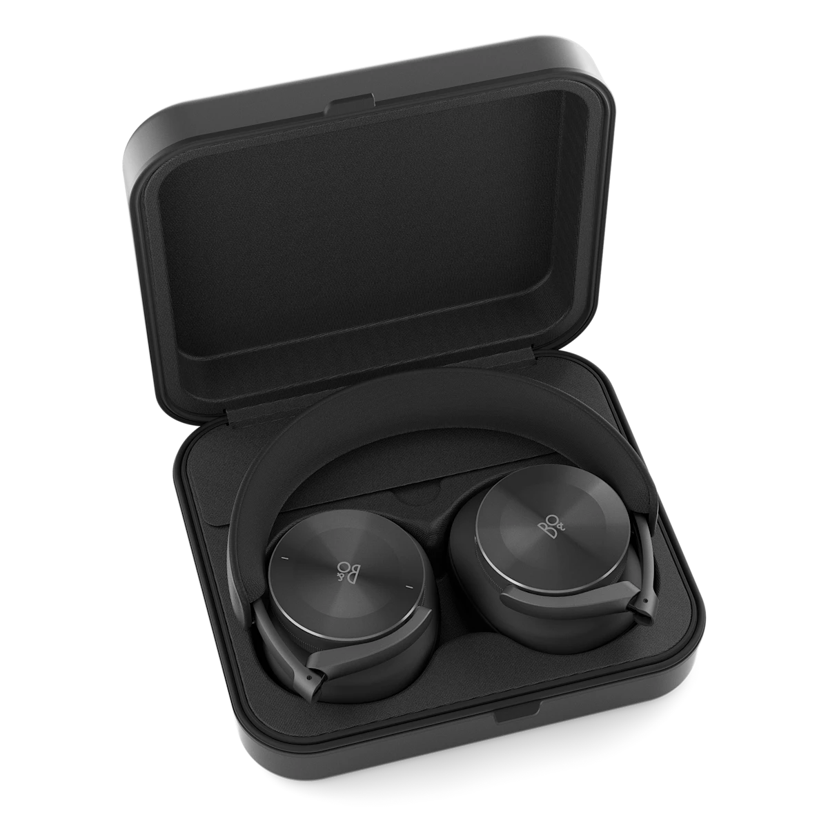 Beoplay H95 hovedtelefoner i sort i åben transportkasse