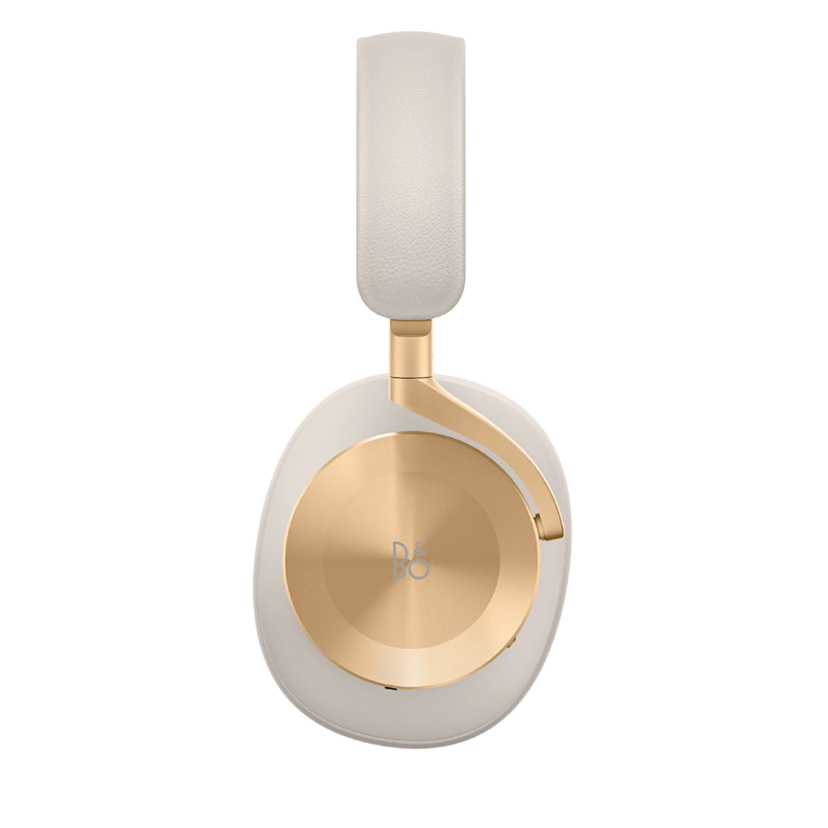 Beoplay H95 hovedtelefoner i beige læder og guld finish set fra siden