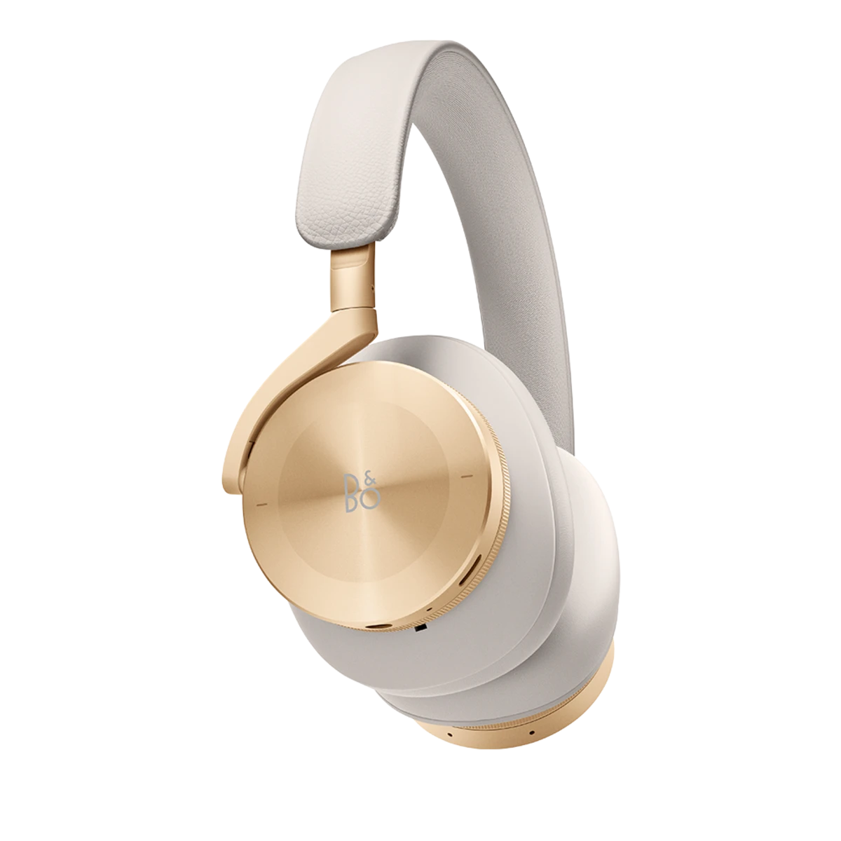 Bang & Olufsen Beoplay H95 hovedtelefoner i beige læder med gulddetaljer