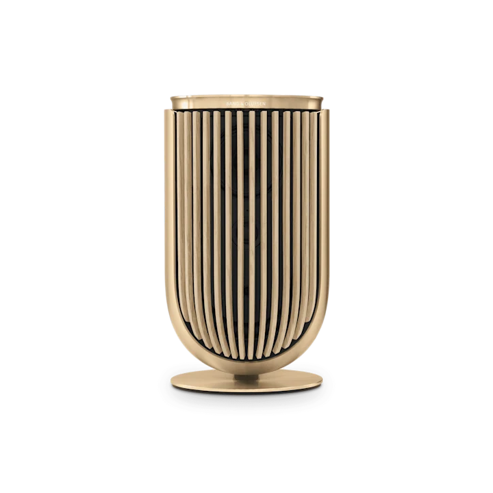 Bang & Olufsen Beolab 8 højttaler i guld finish med ribbet design