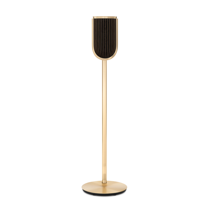Beolab 8 gulvstander højttaler i guld finish med sort grill