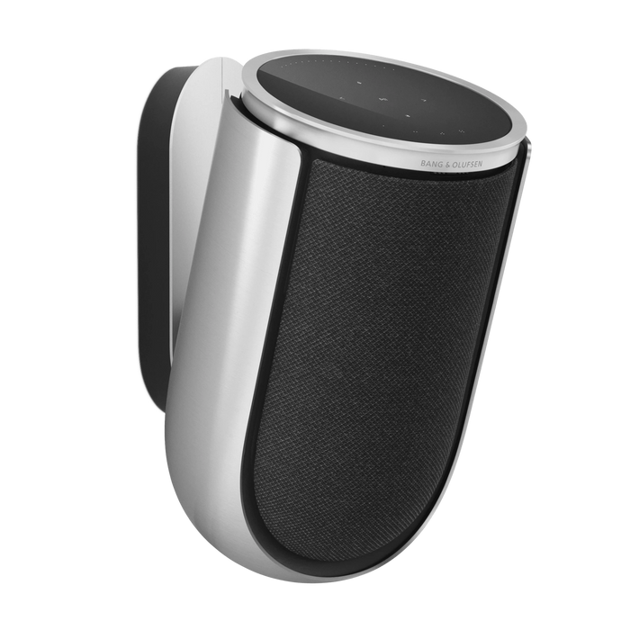 Bang & Olufsen Beolab 8 højttaler i sølv og sort med vægholder