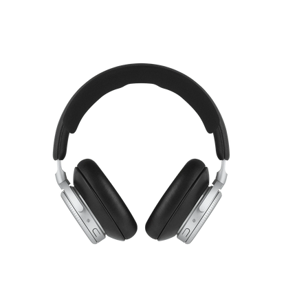 Bang & Olufsen Beoplay H100 over-ear hovedtelefoner i sort og sølv på hvid baggrund
