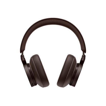 Brown Beoplay H95 over-ear headphones on white background