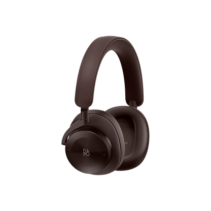 Brown Bang & Olufsen Beoplay H95 over-ear headphones on white background