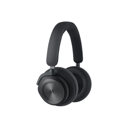 Beoplay HX trådløse hovedtelefoner i sort med B&O logo på ørekopperne
