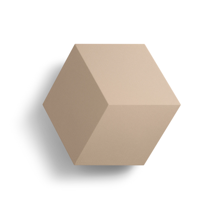 Enkelt sekskantet Beosound Shape højttalermodul i beige farve