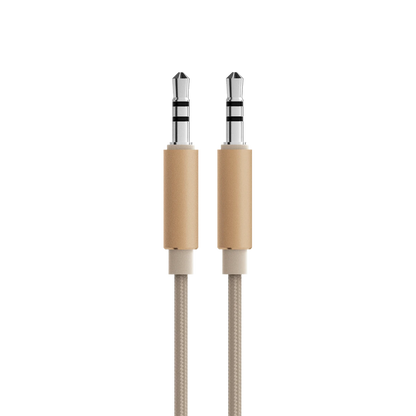 Beoplay H95 audiokabel med 3,5 mm jackstik og guldfarvet finish